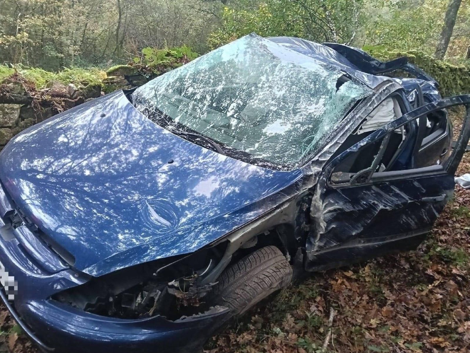 Estado del vehículo tras el impacto.