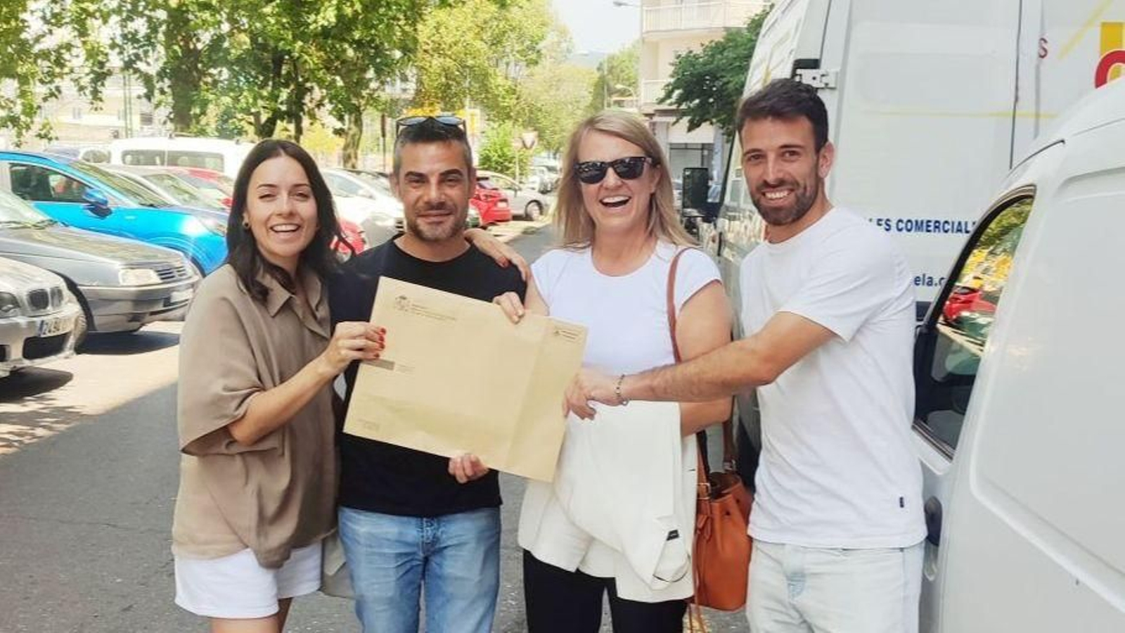 La alcaldesa y sus tres concejales del gobierno local de Salceda.