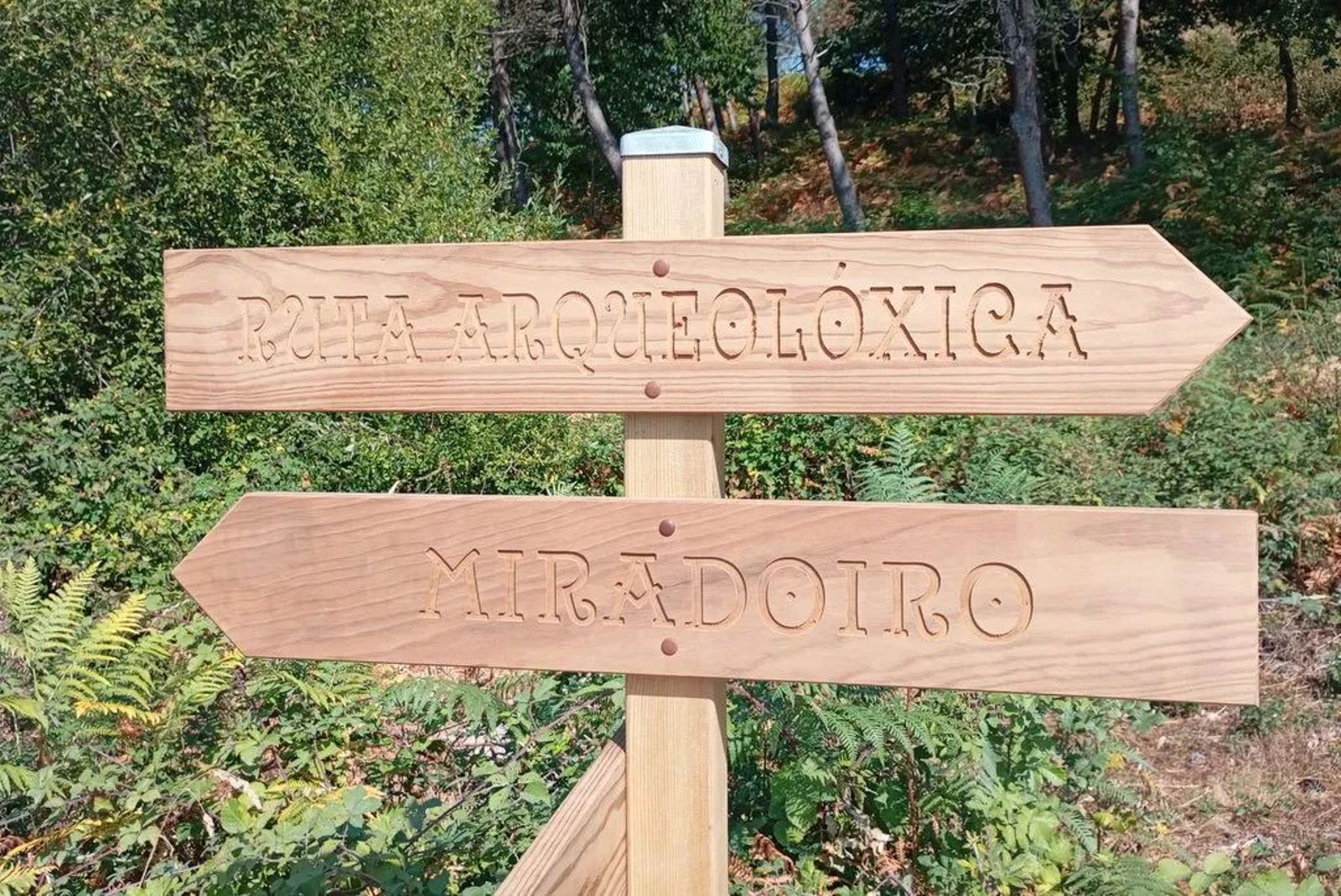 Imagen de la nueva señalización en los montes de Couso.